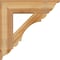Ekena Millwork Olympic Traditional Rough Sawn Bracket w/ Offset Brace, Western Red Cedar, 8"W x 28"D x 28"H BKT0806X28X28OLY01RWR - alternate 2
